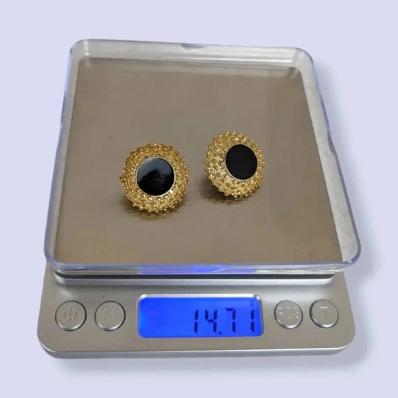 (2/$20) Vintage Gold Tone Bumpy Studs - Picture 6 of 6
